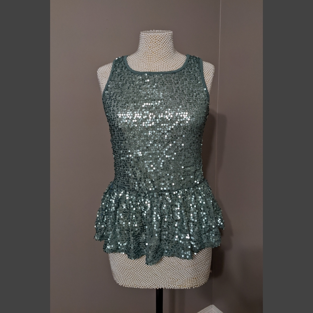Aqua sequin top